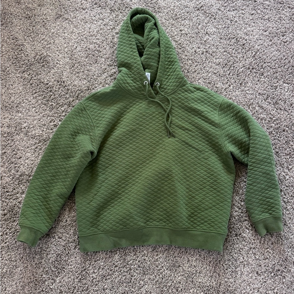 Green Quilted Hoodie